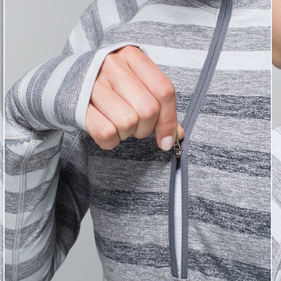 Lululemon Race Your Pace in Marshmallow Stripe Heathered Slate - Picture 3 of 7